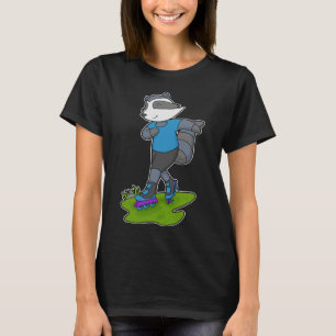 T-shirt Racoon Patinage en ligne Patins à rouleaux