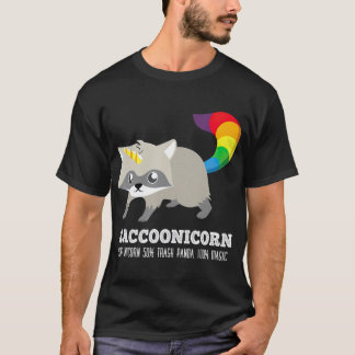 T-shirt Racoonicorn Funny rash Panda Raccoon Unicorn