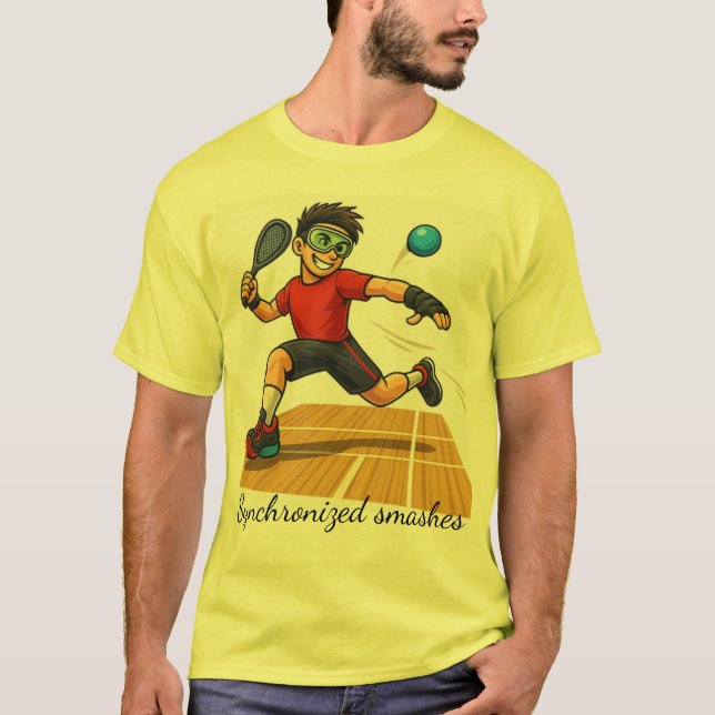 T-shirt Racquetball Smash (Devant)