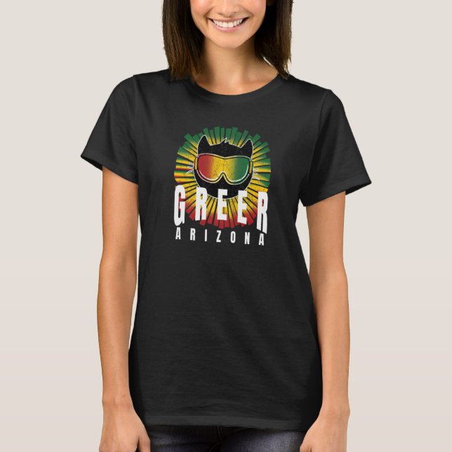 T-shirt Rad Greer AZ Reggae Kitty Cat w Jamaican Ski Goggl (Devant)