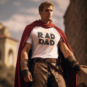 T-shirt Rad Papa Don de l'enfant au père Typographie noire