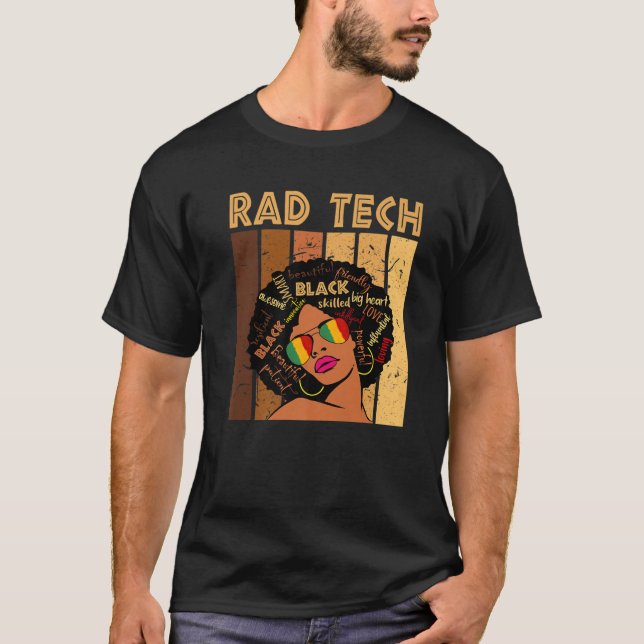 T-shirt Rad Tech Afro African American Women Black History (Devant)
