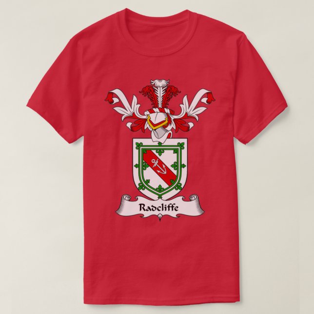 T-shirt Radcliffe Coat of Arms Family Crest (Design devant)