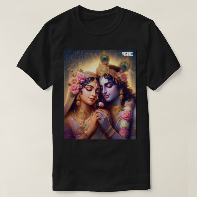 T-shirt Radha Krishna Amour Éternel Divin Graphique Spirit (Design devant)