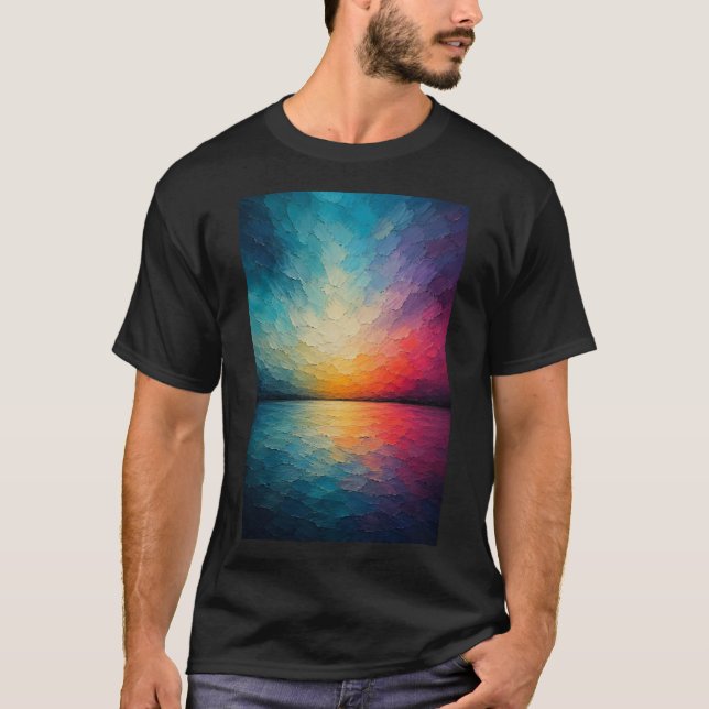 T-shirt Radiant Horizon | Réflexions Abstraites (Devant)