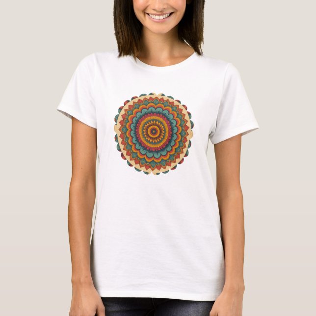 T-shirt Radiant Mandala Boho Vibes Tee (Devant)