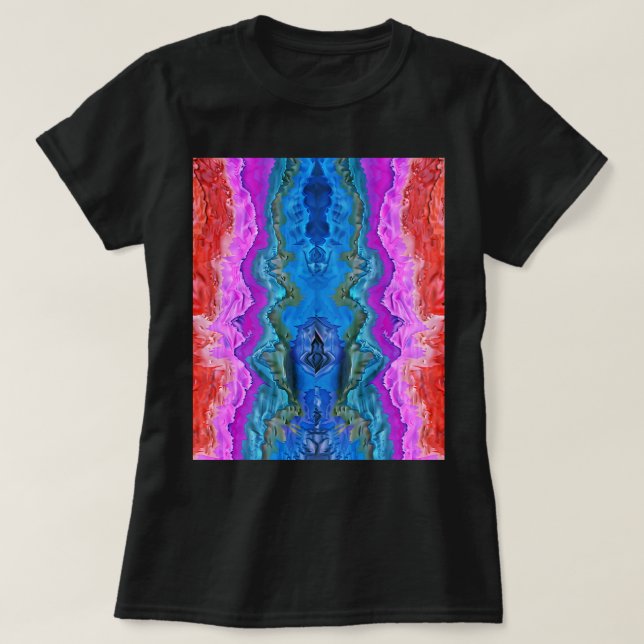 T-shirt "Radiant Reflection" Abstrait coloré  (Design devant)