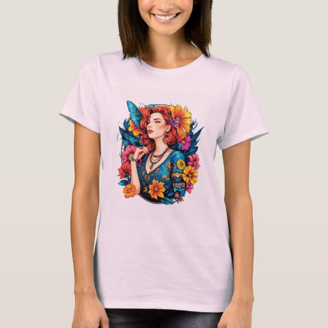 T-shirt Radiant Soul – Floral Queen Vibes (Devant)