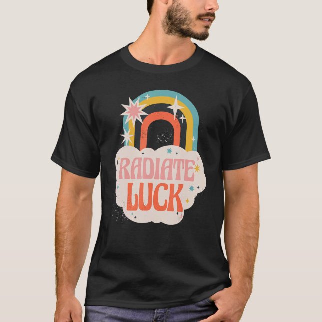 T-shirt Radiate Luck rainbow clouds happiness hippies 1 (Devant)
