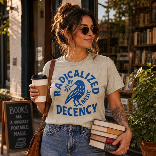 T-shirt Radicalisé par la décence élémentaire Oiseau Rétro (Créateur téléchargé)