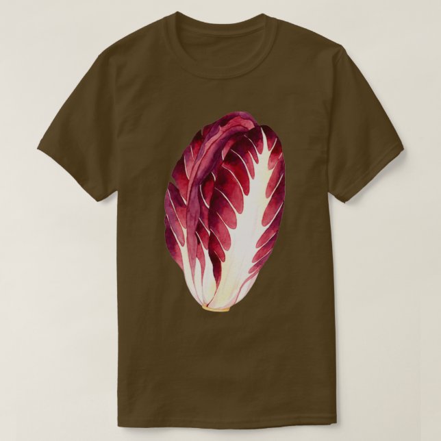 T-shirt Radicchio Watercolor Vegetables (Design devant)