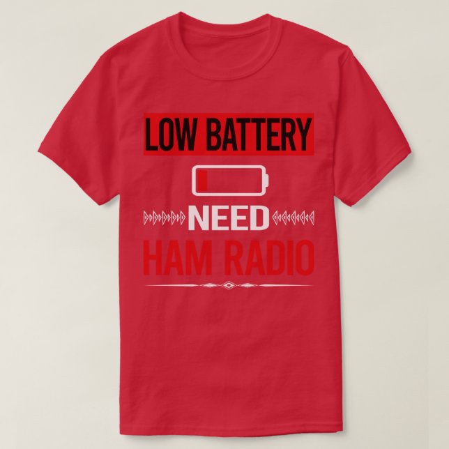 T-shirt Radio amateur de jambon basse batterie (Design devant)