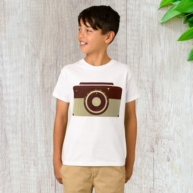 T-shirt Radio Brown Rétro Et Antique Or (Créateur téléchargé)