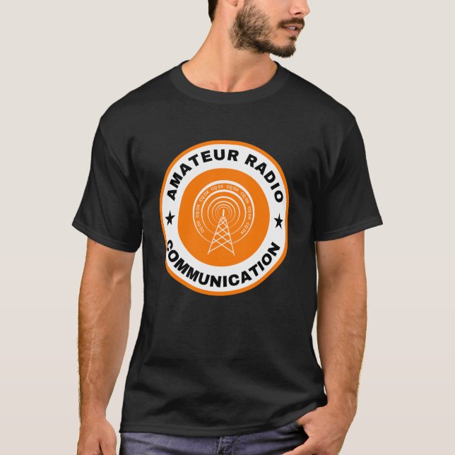 T-shirt Radio Communication amateur Orange (Devant)