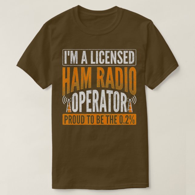 T-shirt Radio de faiseur de jambon autorisée (Design devant)