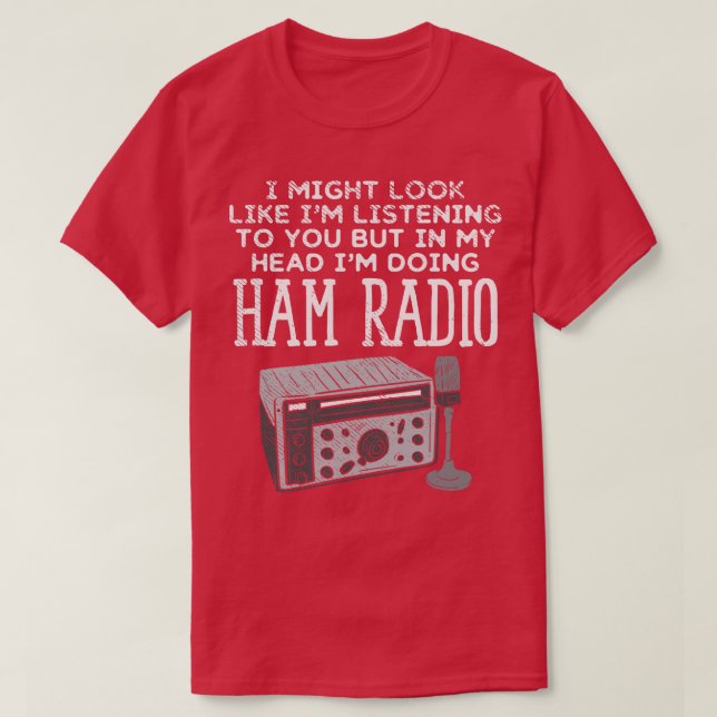 T-shirt Radio de jambon CB Radio amateur de jambon (4) (Design devant)