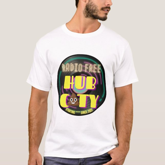 T-shirt Radio Free Hub City Débute **** (Devant)