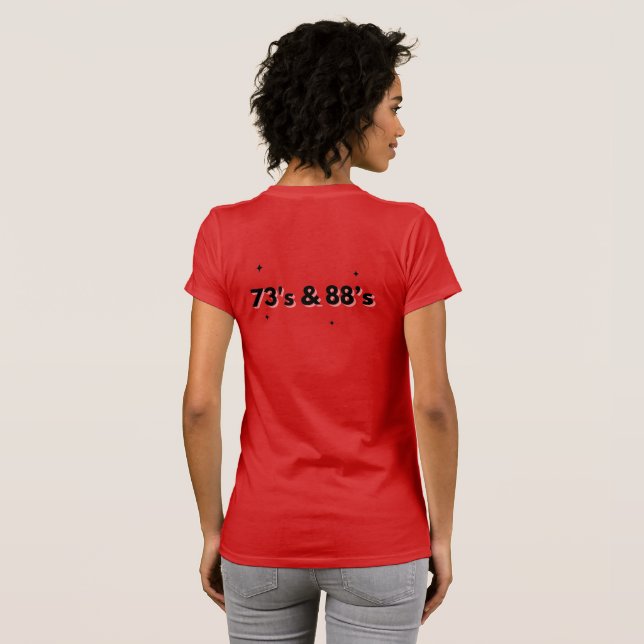 T-shirt Radio Ham 73 et 88 (Dos entier)