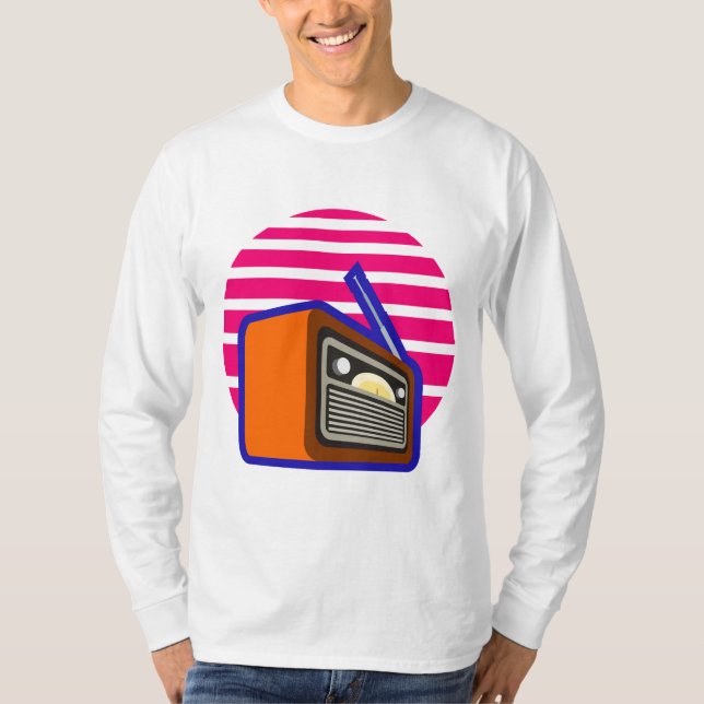 T-Shirt Radio Rétro | Graphisme Musique Classique  (Devant)