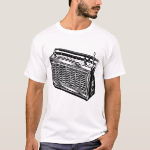 T-shirt Radio Tee Retro Illustration