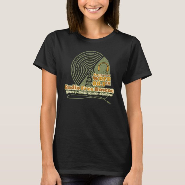 T-shirt Radio vintage Free Roscoe (Devant)