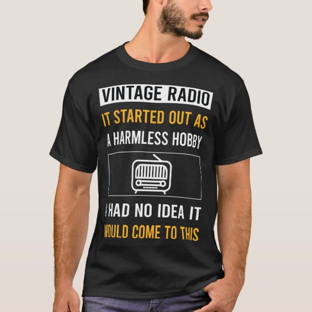 T-shirt Radio Vintage Hobby sans danger (Devant)