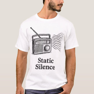 T-shirt Radio vintage intitulé : Statique silencieux