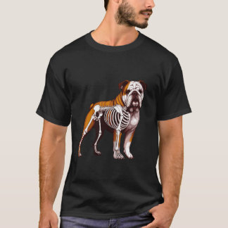 T-shirt Radiographie de l'anatomie du corps de Bulldog Squ