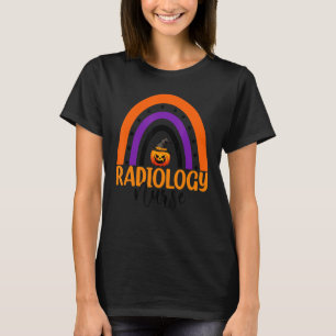 T-shirt Radiologie Infirmière Halloween Citrouille Rainbow