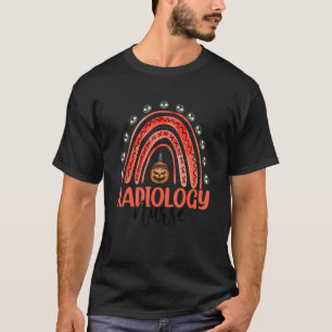 T-shirt Radiologie Infirmière Halloween Citrouille Rainbow
