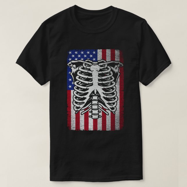 T-shirt Radiologie Tech USA American Flag Rad Tech (Design devant)