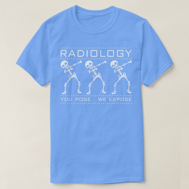 T-shirt Radiologie trois squelettes dansants radiologiste  (Design devant)