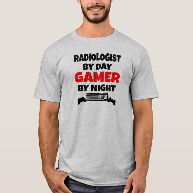 T-shirt Radiologiste aime jouer aux jeux vidéo (Devant)