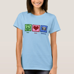T-shirt Radiologue Peace Love Radiologie Femmes