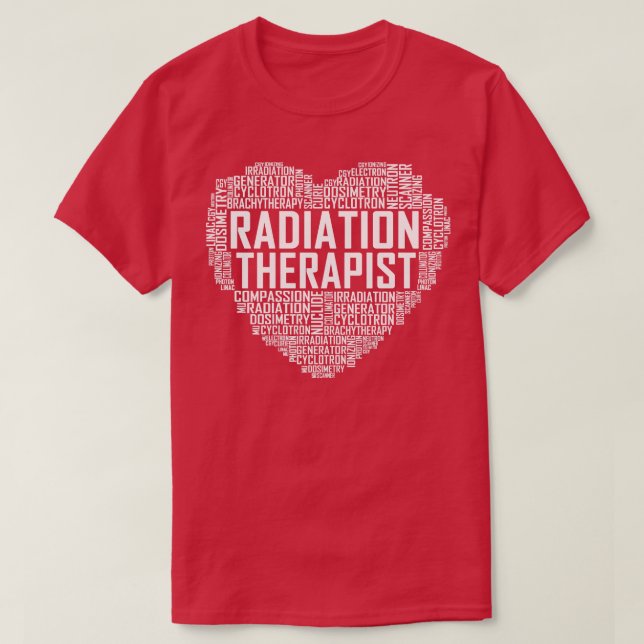 T-shirt Radiothérapie Coeur (Design devant)