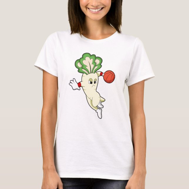 T-shirt Radish aux sports de basketball (Devant)