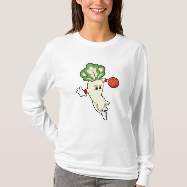 T-shirt Radish aux sports de basketball (Devant)