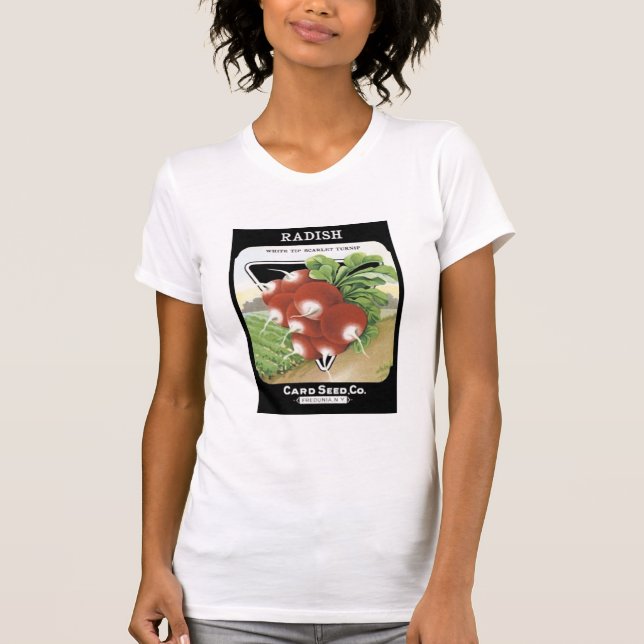 T-shirt Radish White Tip Card Seed Co (Devant)