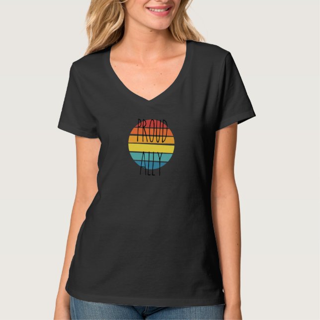 T-shirt Rae Inspiré Dunn Lgbtq Fier Ally Love Rainbow (Devant)