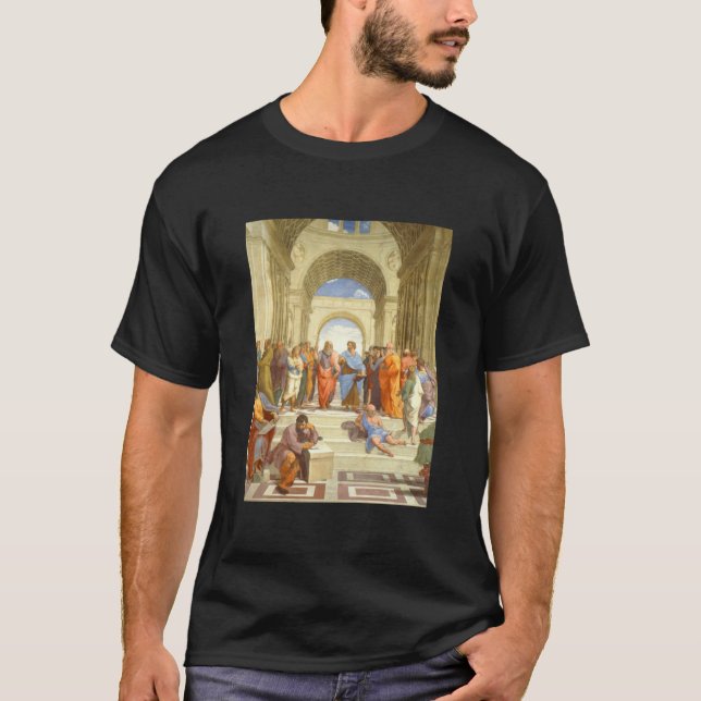 T-shirt Raffaello Sanzio da Urbino L'école d'Athènes 15 (Devant)