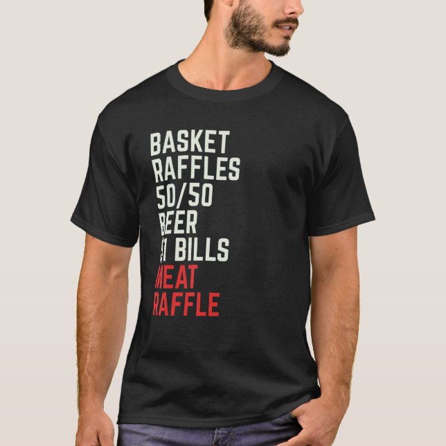 T-shirt Raffle de viande Raffle de viande de buffle Raffle (Devant)