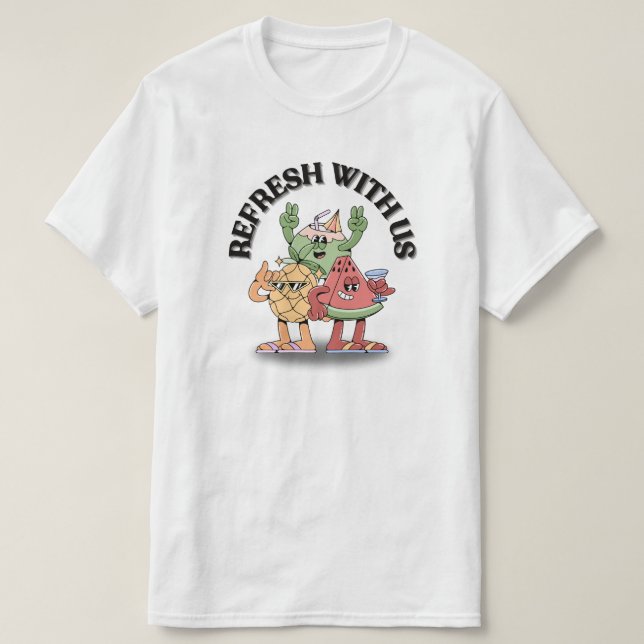 T-shirt Rafraîchissez-vous avec nous (Design devant)