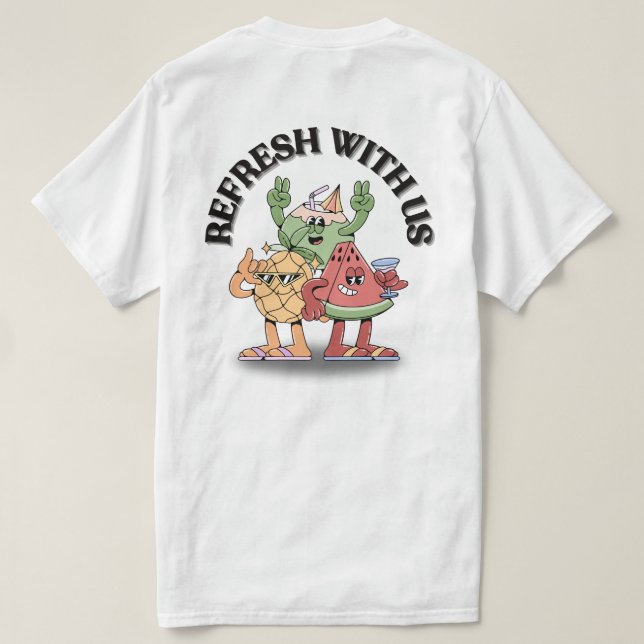 T-shirt Rafraîchissez-vous avec nous (Design dos)