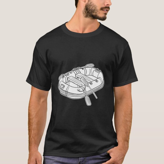 T-shirt Rafter White Water Boating Rafting (Devant)