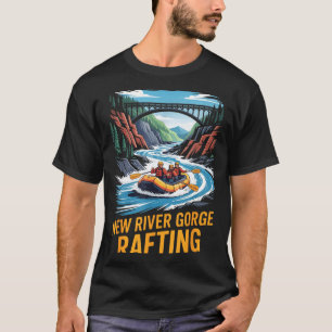 T-shirt Rafting New River Gorge Kayak Eaux Vives Extérieur