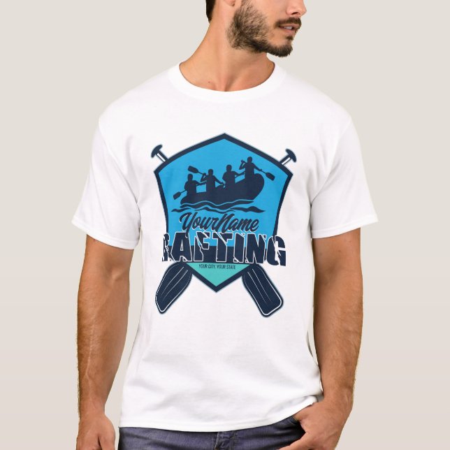 T-shirt Rafting personnalisé Whitewater River Adventure (Devant)