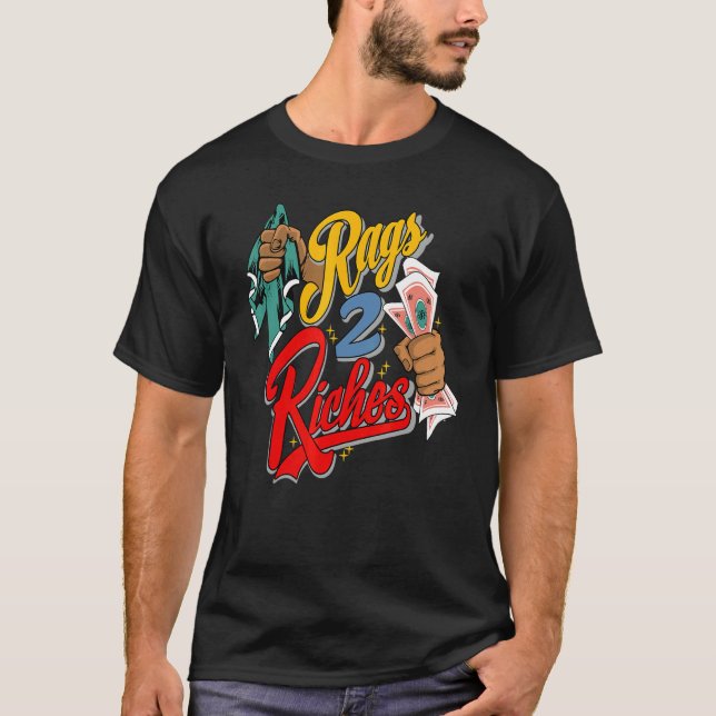 T-shirt Rag 2 Riches SE Noir Multi 1s Correspondant (Devant)
