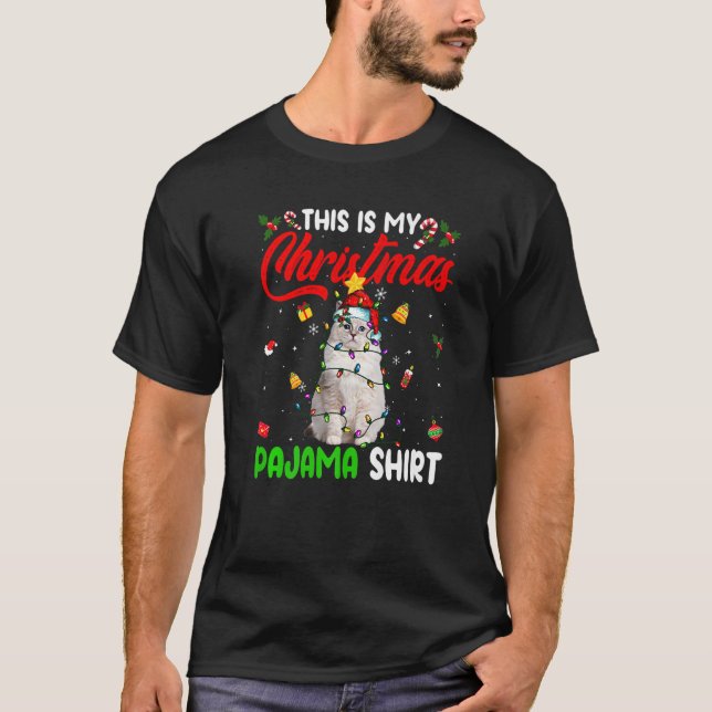 T-shirt Ragdoll Cat  This Is My Christmas Pajama  Xmas (Devant)