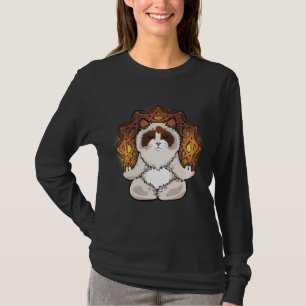 T-shirt Ragdoll Chat Méditation Cadeau Femmes Relaxation Y