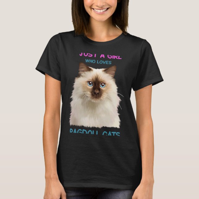 T-shirt Ragdoll Chat Une fille qui aime Ragdoll (Devant)